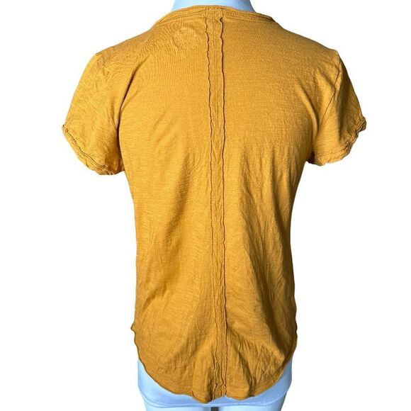 Pilro and the Letterpress spliced mustard yellow tee S Small - Picture 2 of 8